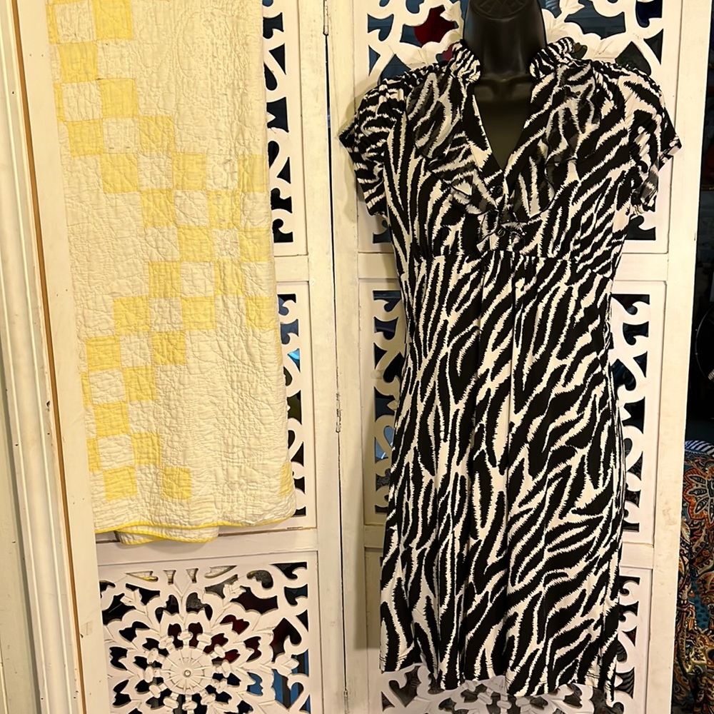 Heart Soul- size 8 Zebra Print dress